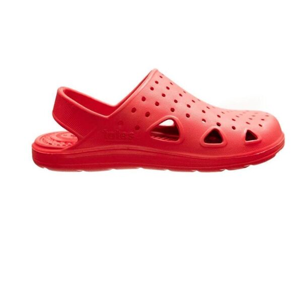 NWT Totes Red Unisex Solbounce Kids Sandals Clogs sz 11-12 Toddler - Picture 2 of 3